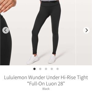 Lululemon full-on luon 28” Wunder Under leggings